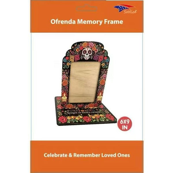 Day of the Dead Ofrenda memory frame for women